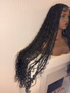 Full Lace 36 Inches Black Boho Goddess Wig